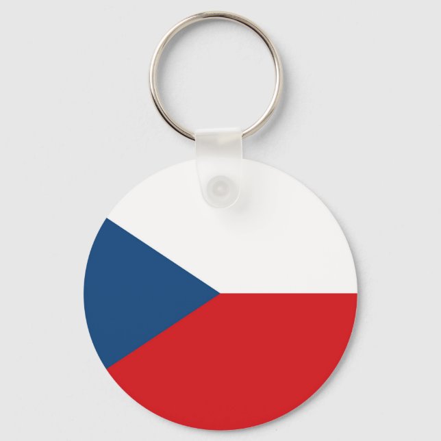Czech Republic Flag Schlüsselanhänger (Vorderseite)