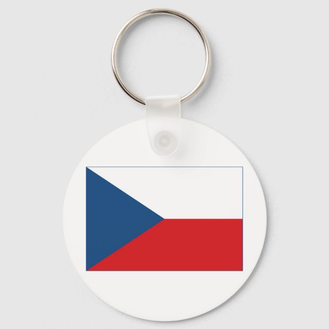 Czech Republic Flag Schlüsselanhänger (Vorderseite)