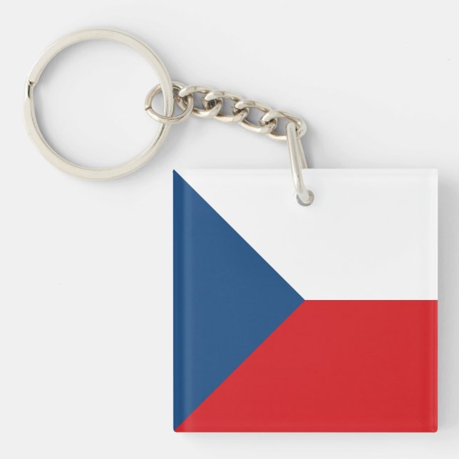 Czech Republic Flag Schlüsselanhänger (Vorderseite)