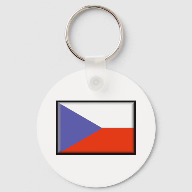 Czech Republic Flag Schlüsselanhänger (Vorderseite)