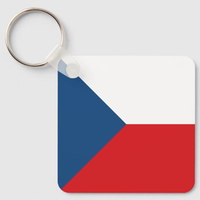 Czech Republic Flag Schlüsselanhänger (Vorderseite)