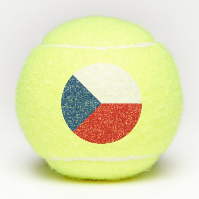 Czech Republic Flag Tennisbälle (Vorderseite)