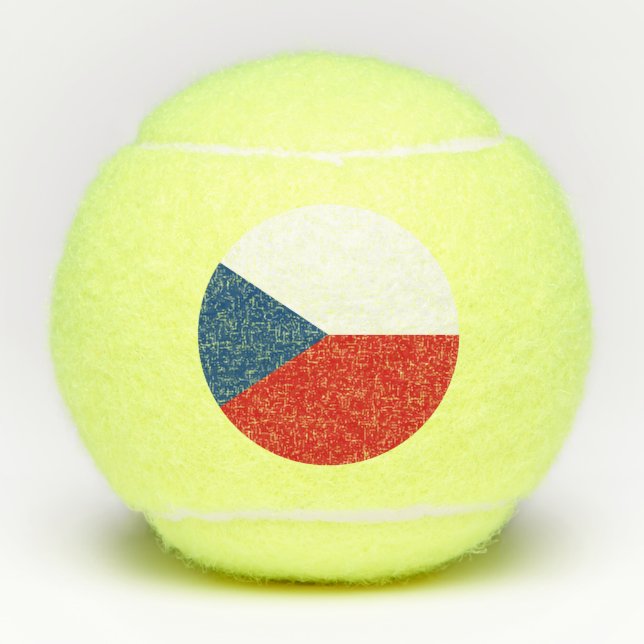 Czech Republic Flag Tennisbälle (Vorderseite)