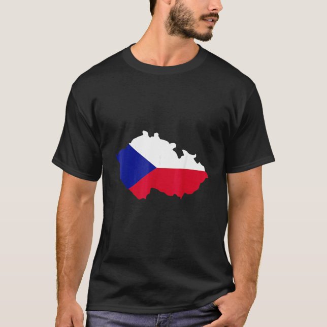 Czech Republic map flag T-Shirt (Vorderseite)