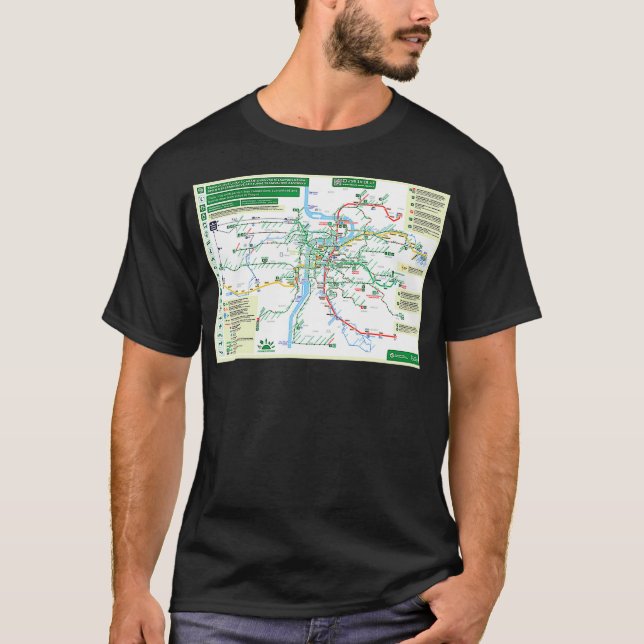 Czech Republic  Prague  Praha  Metro Map  HD  T-Shirt (Vorderseite)