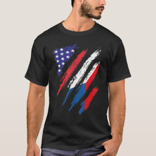 Czechia American Ground Flag USA Patriot Heritage T-Shirt