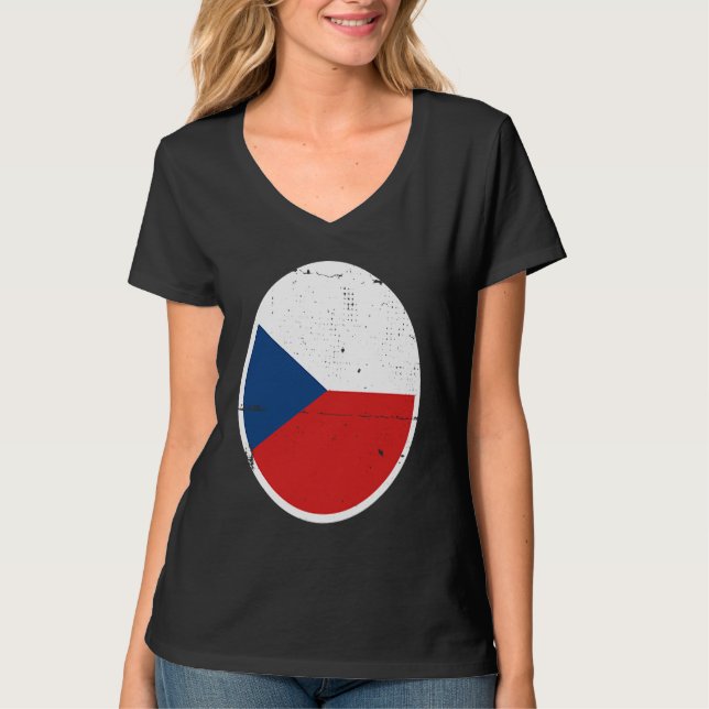 Czechia Flag Proud Czech T-Shirt (Vorderseite)