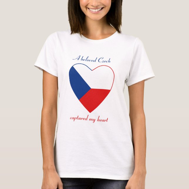Czechia Flaggen-Schatz-T - Shirt (Vorderseite)