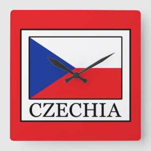 Czechia Quadratische Wanduhr