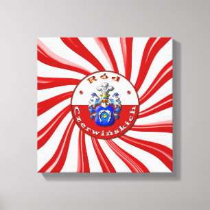 Czerwińskich Familienwappen-Prämie eingewickelte Leinwanddruck