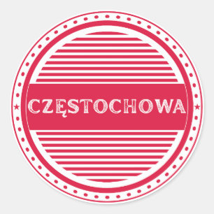 Czestochowa-Stadtstolz-Emblem – Polnische Identitä Runder Aufkleber