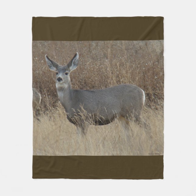 D14 Mule Deer Doe Fleecedecke (Vorderseite)