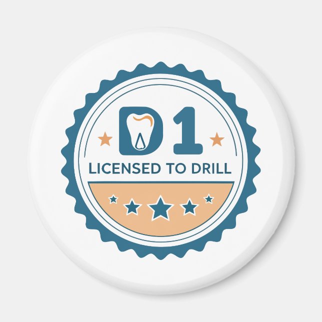 D1 bis DDS Zahnmedizinstudent Magnet (Vorne)