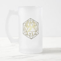 D20 Celtic Dragon DND Mattierte Tasse