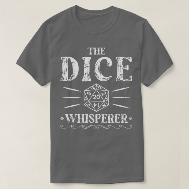D20 Dice Whisperer Tabletop Design for RPG Game Ma T-Shirt (Design vorne)