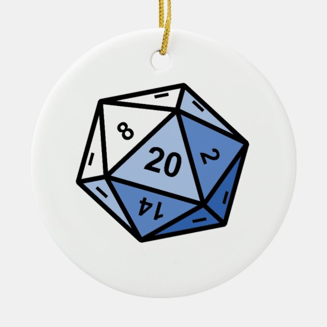 d20 keramikornament (Vorne)