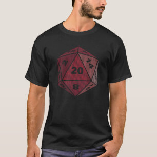 D20 Line Art - Rollenspiel RPG Tabletop Adventure T-Shirt