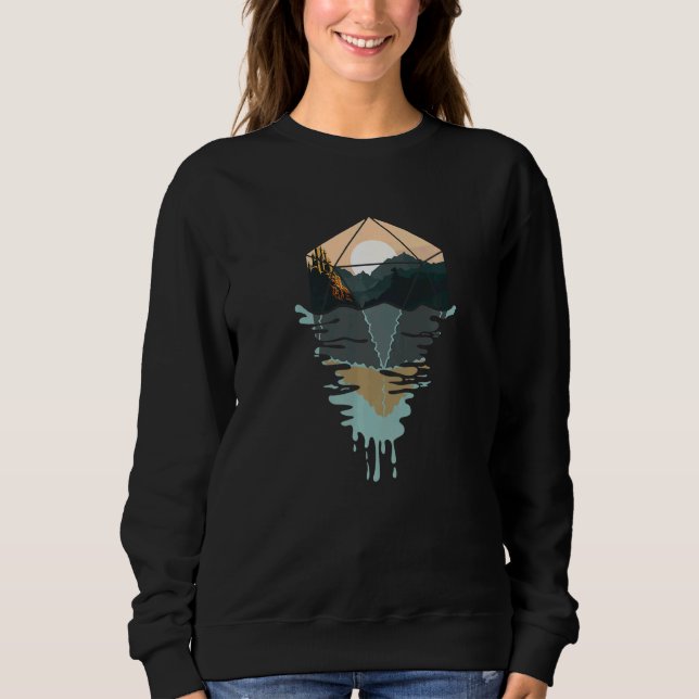 D20 RPG Dice Master of Dungeons Warrior Dragon Sweatshirt (Vorderseite)