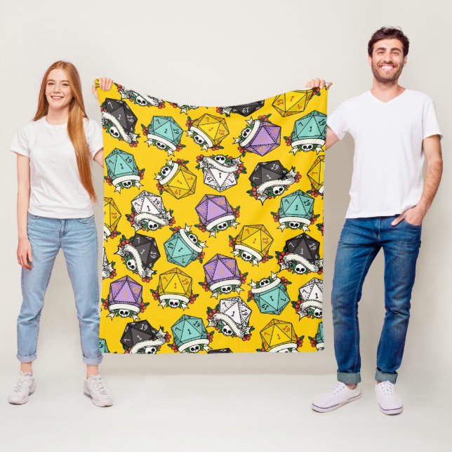 D20-Set-Muster Fleecedecke (Beispiel)