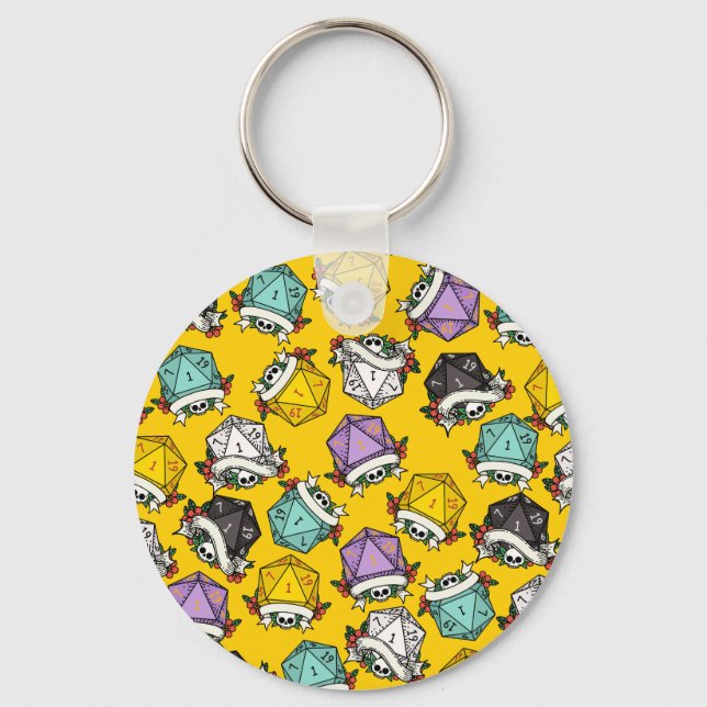 D20-Set-Muster Schlüsselanhänger (Vorderseite)
