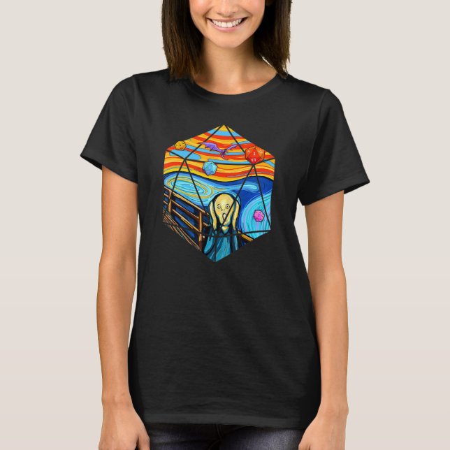 D20 T-Shirt, D20 T-Shirt, D20 Dice Art T-Shirt (Vorderseite)