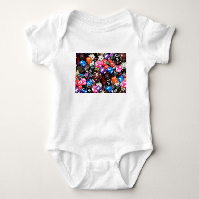 d20 Würfel Baby Strampler (Vorderseite)
