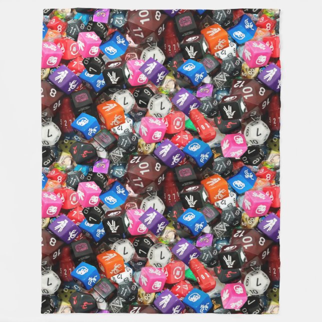 d20-Würfel-Decke Fleecedecke (Vorderseite)