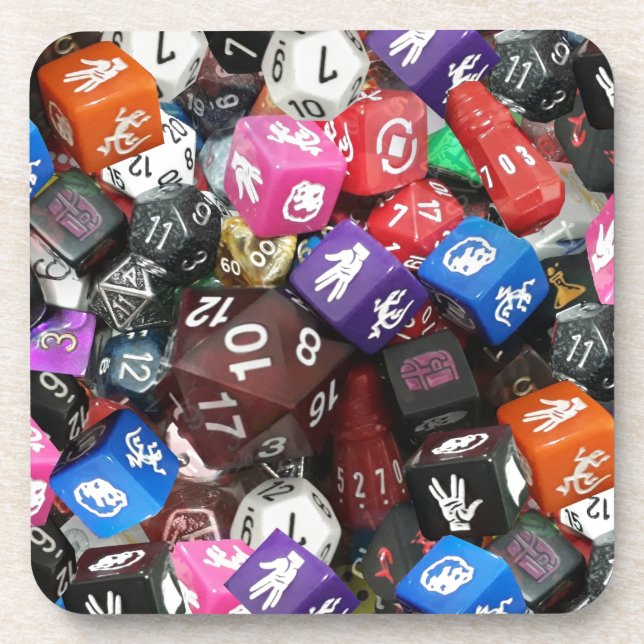 d20 Würfel Getränkeuntersetzer (Vorderseite)