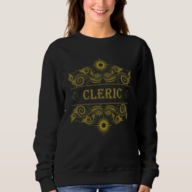 D20-Würfel-Kleriker-RPG-Klasse-Tabletop-Rollenspie Sweatshirt (Vorderseite)