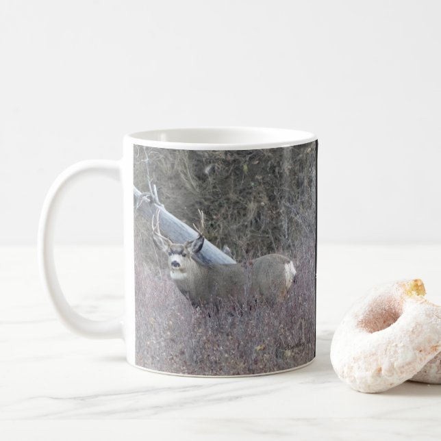 D32 Maultierhirschbock Kaffeetasse (Mit Donut)