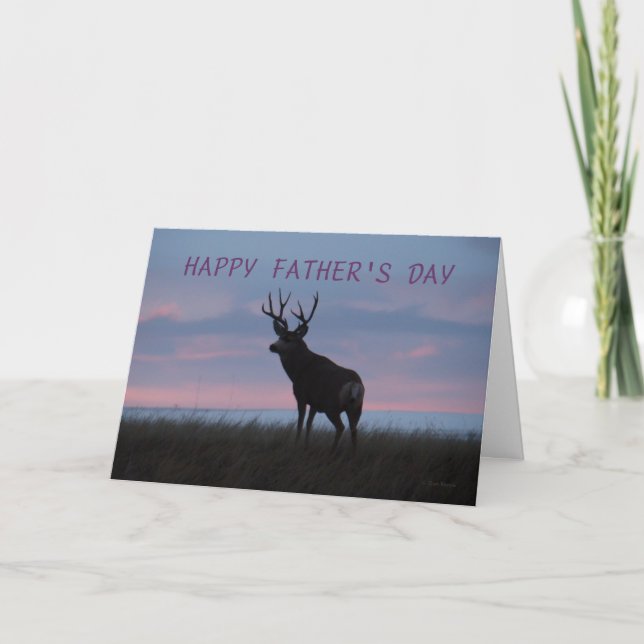 D3 Mule Deer Buck Sunrise Buck Karte (Vorderseite)