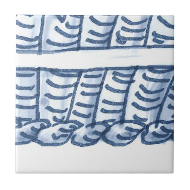 D4 - Delft-Korb-Wandfliese - D4 Fliese (Vorderseite)