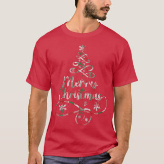 D61 Weihnachtsbaum Merry Xmas Weihnachten Vibes De T-Shirt