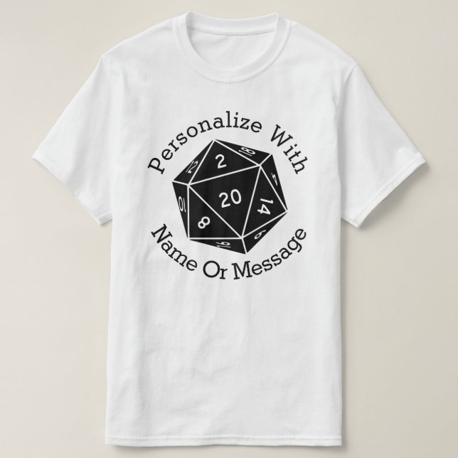 D 20 Seitenwürfel T-Shirt (Design vorne)
