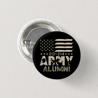 D-214 Militärische US-Flag Veteran der Armee Alumn Button