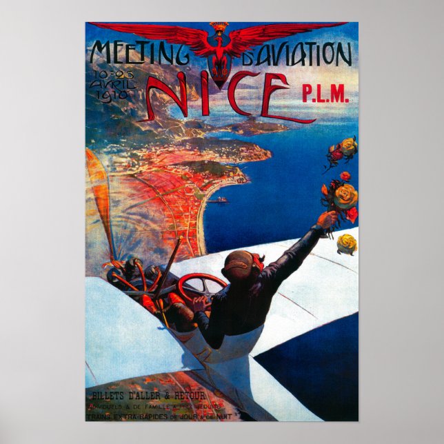 D' Aviation in Nizza, Frankreich-Poster Poster (Vorne)