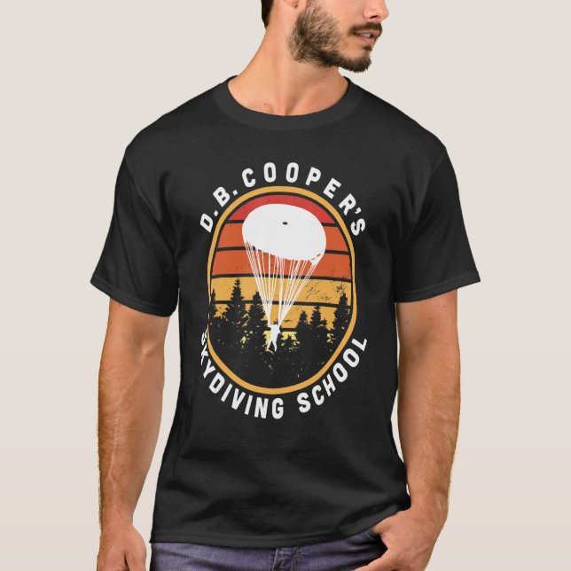 D B  Cooper Skydiving School Cryptid Urban Legend T-Shirt (Vorderseite)
