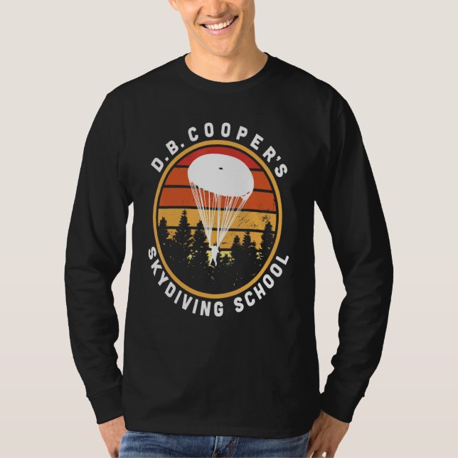 D B  Cooper Skydiving School Cryptid Urban Legend T-Shirt (Vorderseite)
