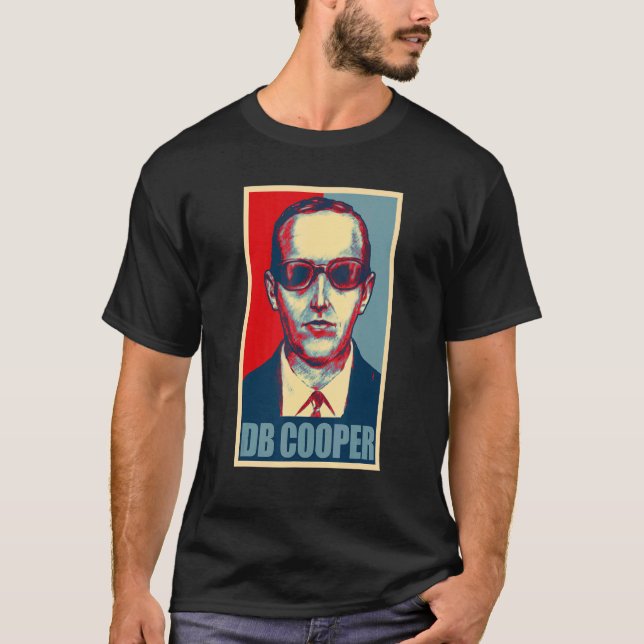 D B Cooper Urban Legend Retro Style T-Shirt (Vorderseite)