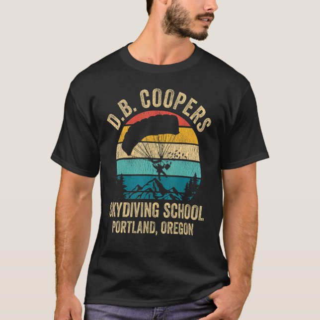 D B Coopers Skydiving School Portland Oregon Vint T-Shirt (Vorderseite)