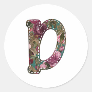 D BLUME RUNDER AUFKLEBER