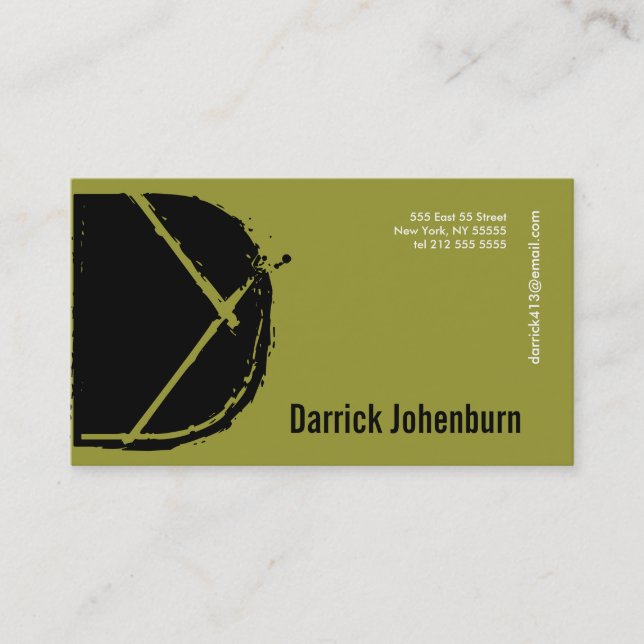 D-Buchstabe-Alphabet-Visitenkarte-Grün Visitenkarte (Vorderseite)