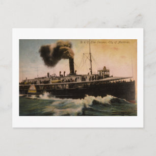 D&C Line Dampfer City of Mackinac Postkarte