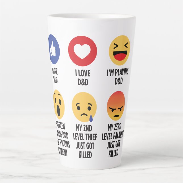 D&D Emojis Milchtasse (Vorderseite)