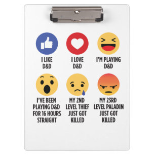 D&D Emoticons Klemmbrett