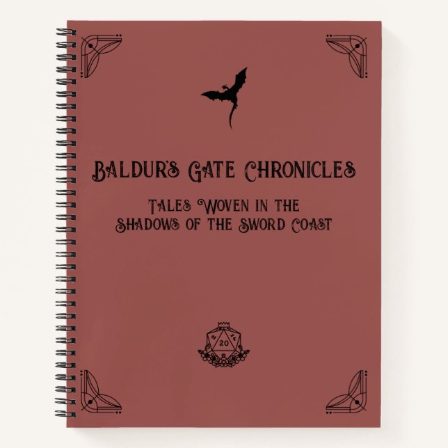 D&D Kampagne Chronicle Notebook Notizbuch (Vorderseite)