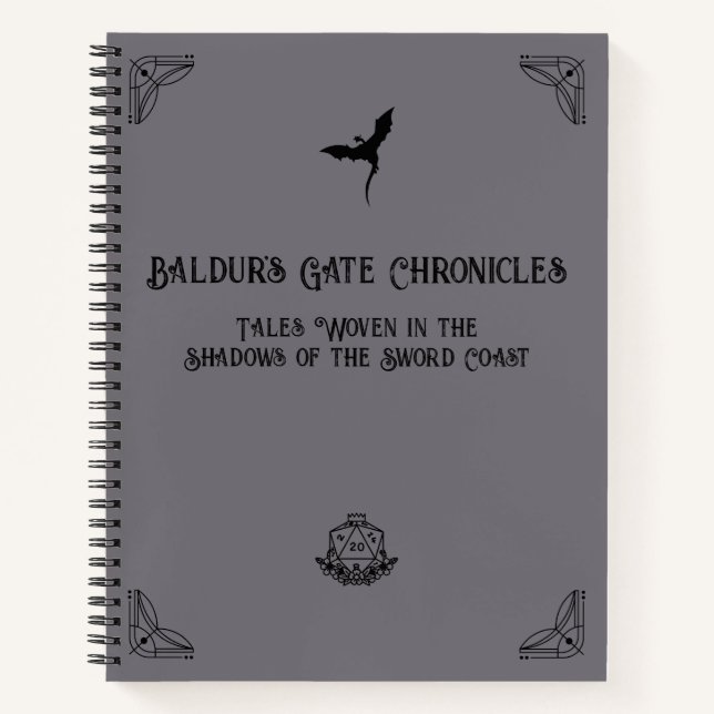 D&D Kampagne Chronicle Notebook Notizbuch (Vorderseite)