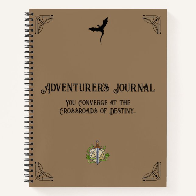 D&D Kampagne Chronicle Notebook Notizbuch (Vorderseite)
