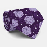 D&D Krawatte, D20 NeckTie, DnD Geschenk für Spiell