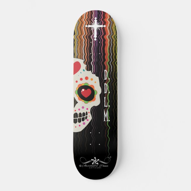 D.D.L.M. Calavera Skateboard (Vorderseite)